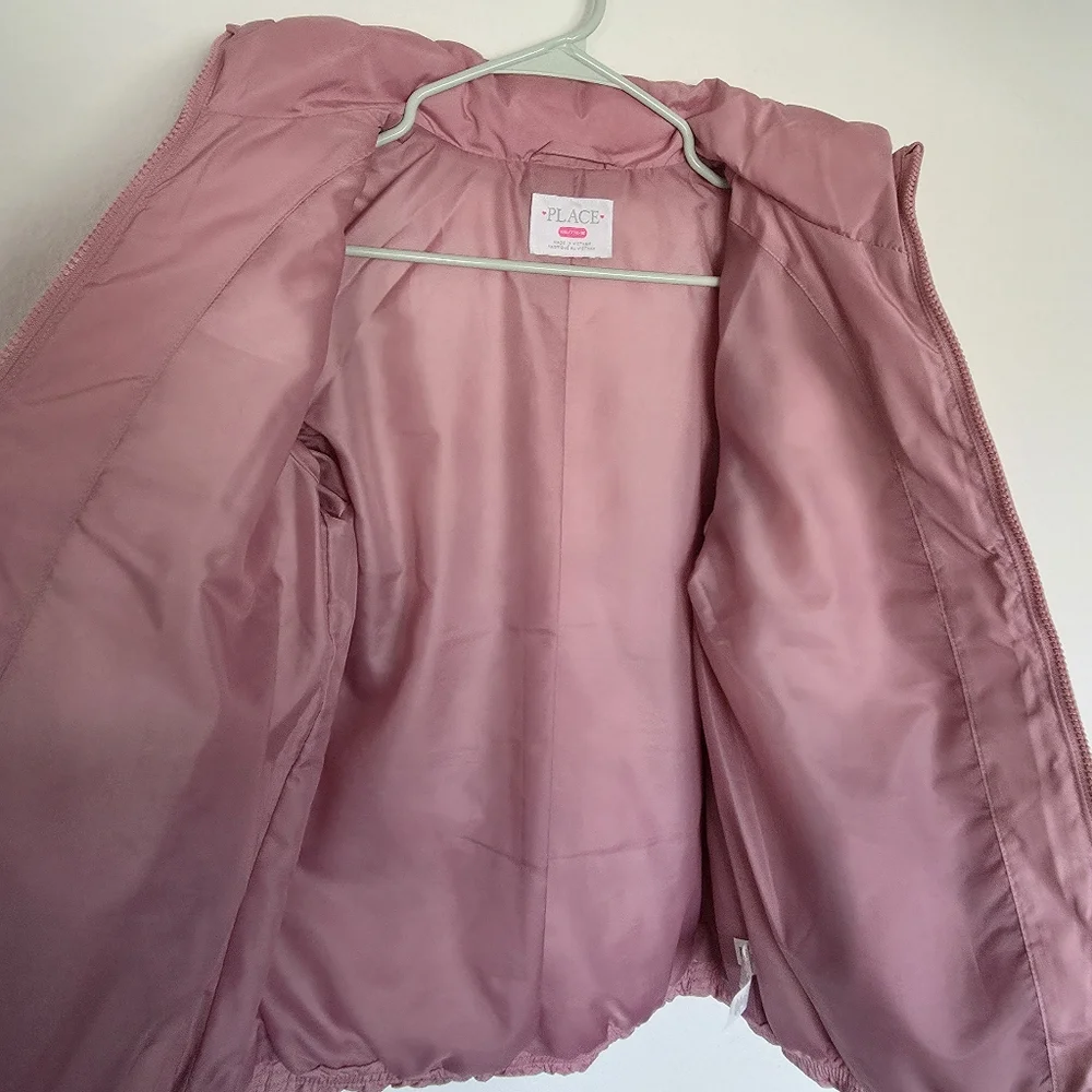 Girls Pink Puffer Jacket Children's Place Size 16 XXL